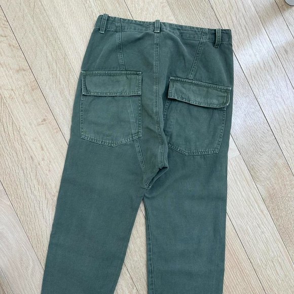 Nili Lotan Luna pants in army green. - Picture 4 of 5